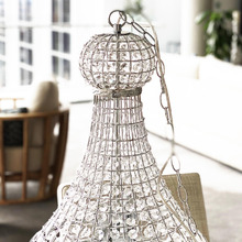 Elegant Palace Glass & Metal 5 Light Chandelier